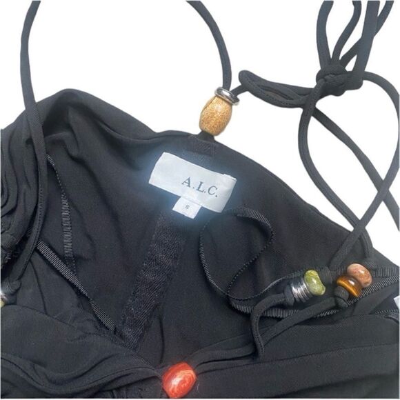 A.L.C NWT Anya Embellished Ruched Stretch-jersey
Mini Dress Black Size Small - Picture 7 of 12